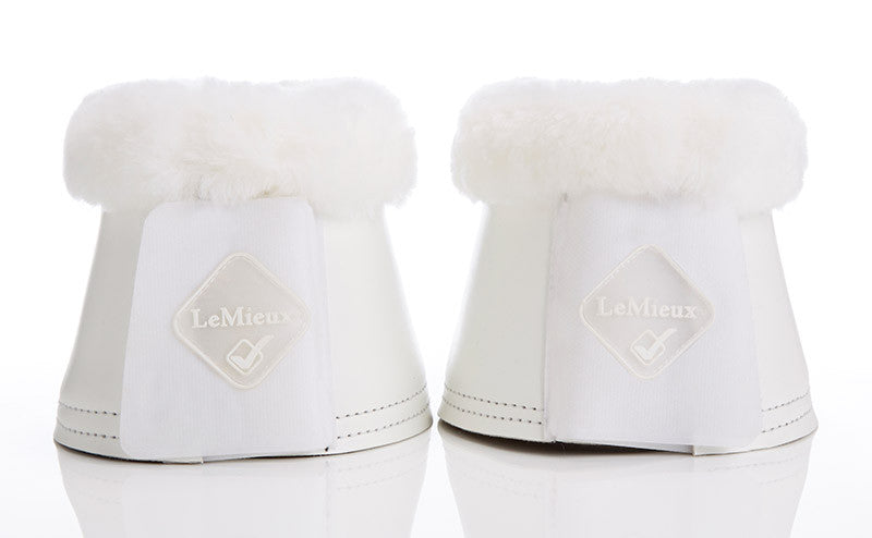 LeMieux Lambskin Faux Leather Over Reach Boots Blanco/Blanco